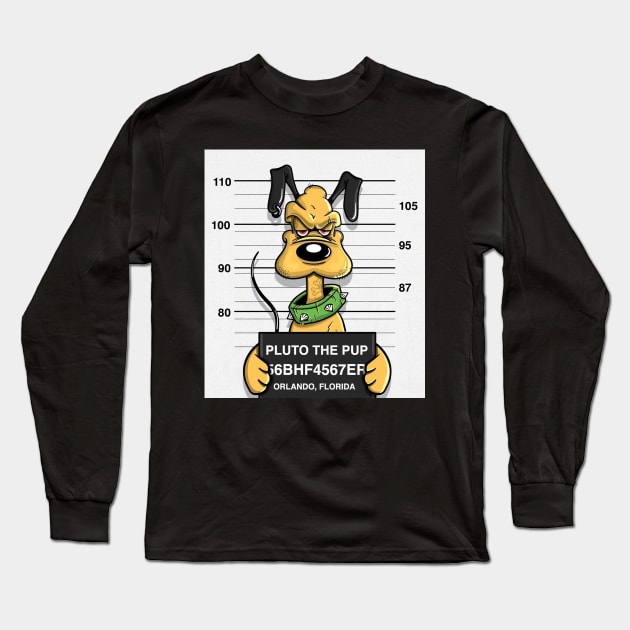 Pluto The Pup Orlando Florida Long Sleeve T-Shirt by gundalaheros